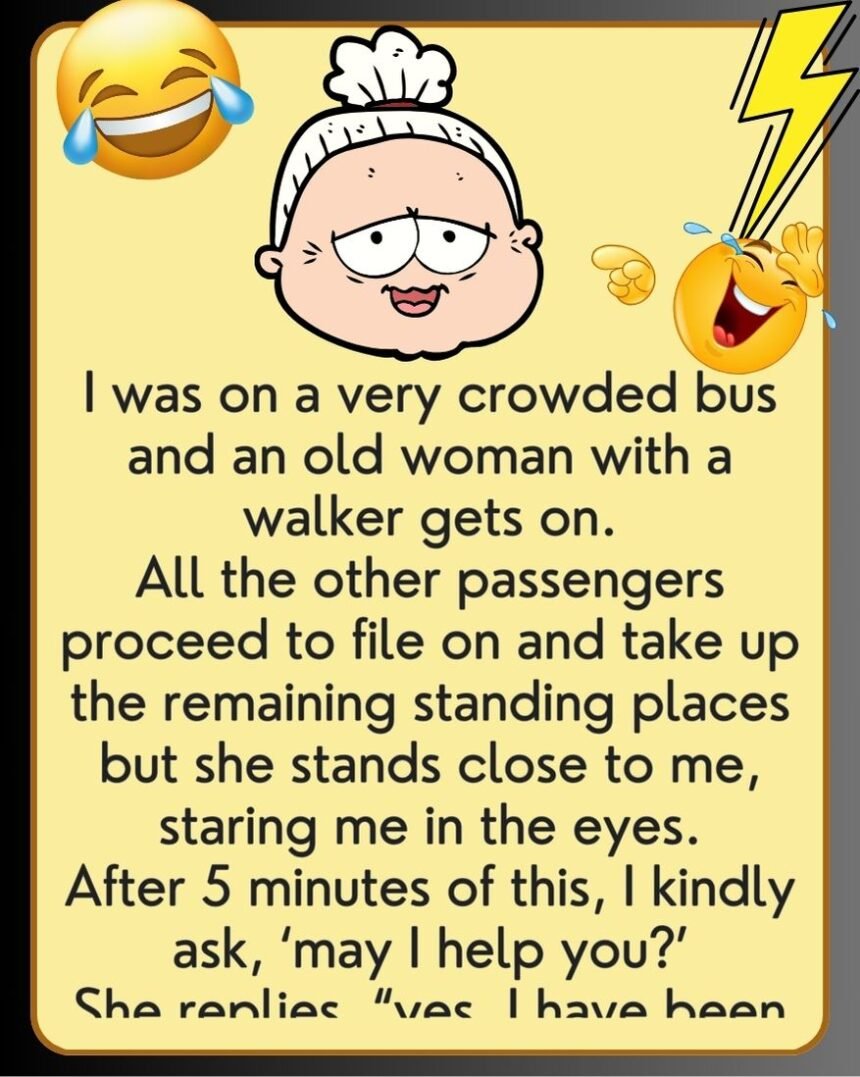 A Very Old Lady Entered A Crowded Bus