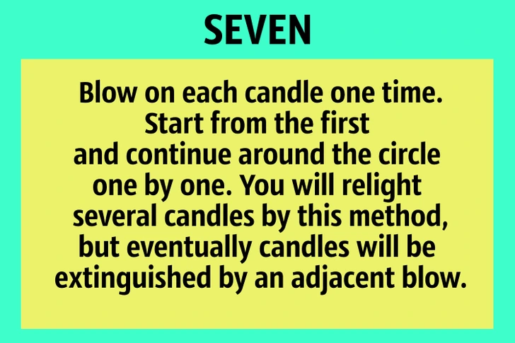 The 7 candles logic puzzle