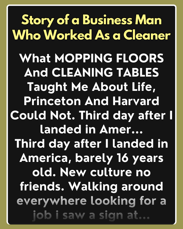 Story of a Business Man Who Worked As a Cleaner