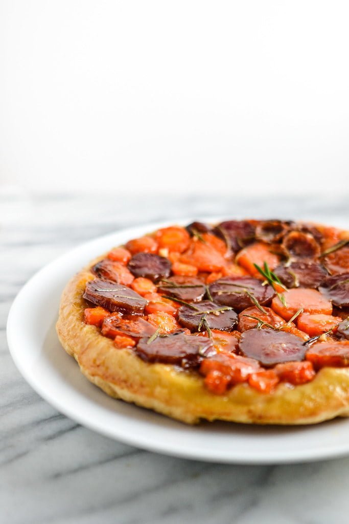 Carrot, Sweet Potato, and Purple Potato Tart Tatin | Things I Made Today