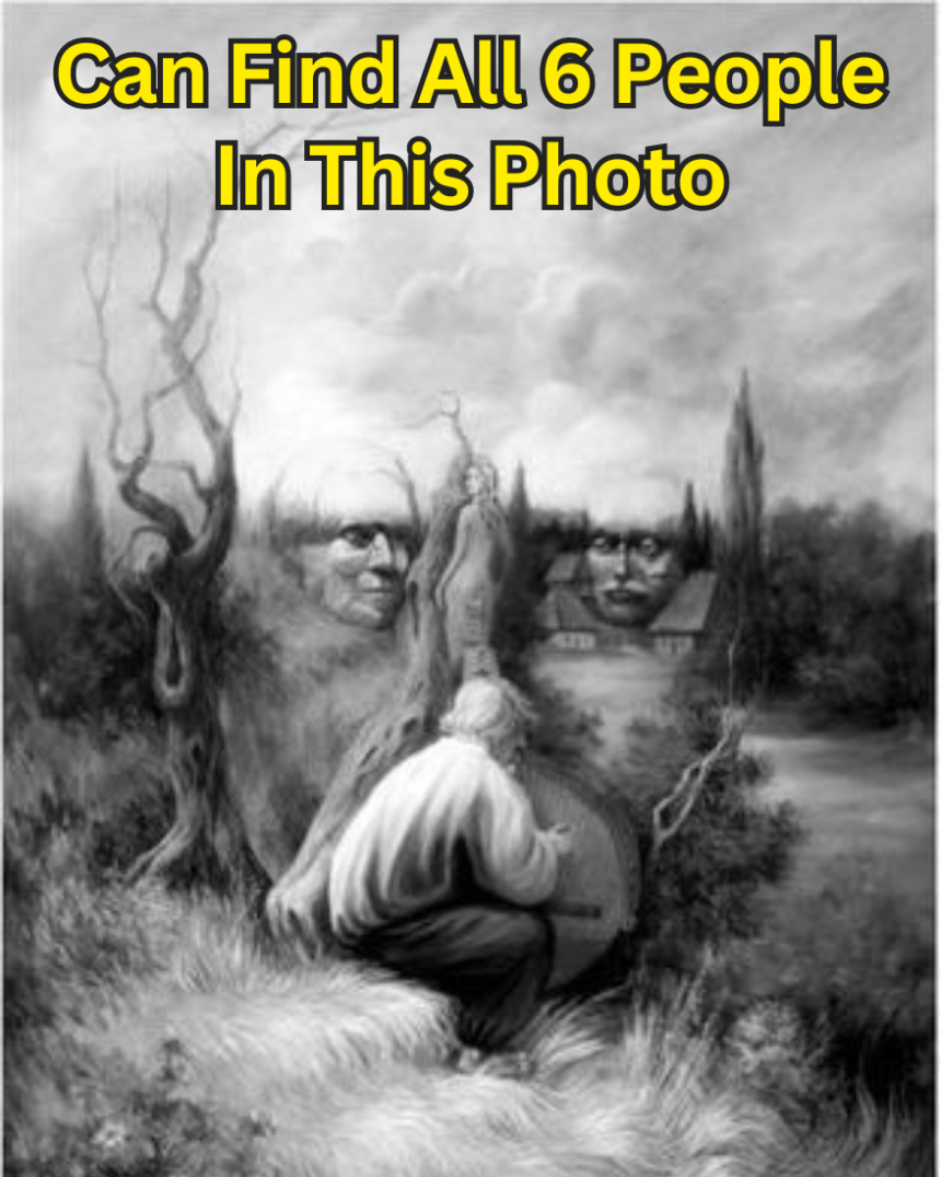 Can You Spot The Six Hidden Faces? Optical Illusion Test