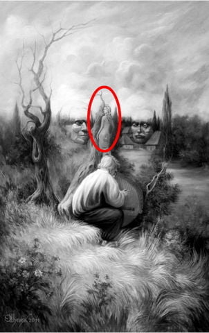 Can You Spot The Six Hidden Faces? Optical Illusion Test