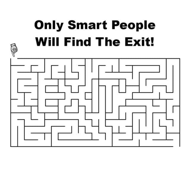 Only Smart People Will Find The Exit!