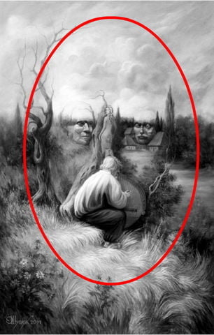 Can You Spot The Six Hidden Faces? Optical Illusion Test