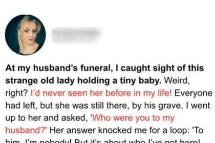 At Husband's Funeral Wife Meets a Woman with His Baby in Her Arms – Story of the Day