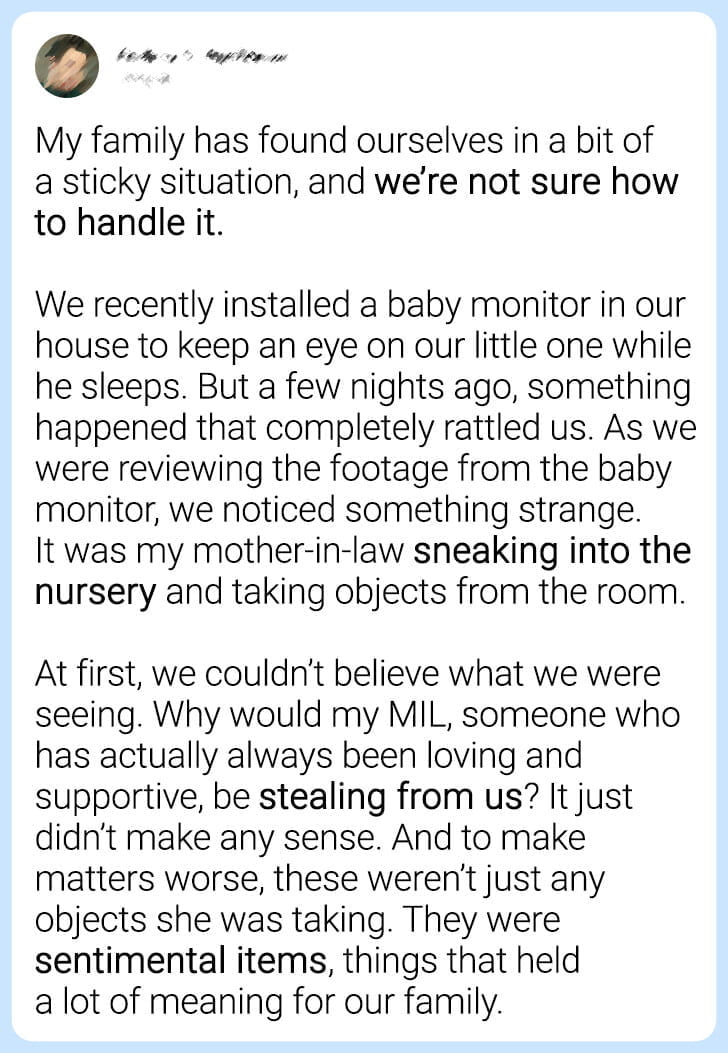 I Caught My MIL Red-Handed on the Baby Monitor