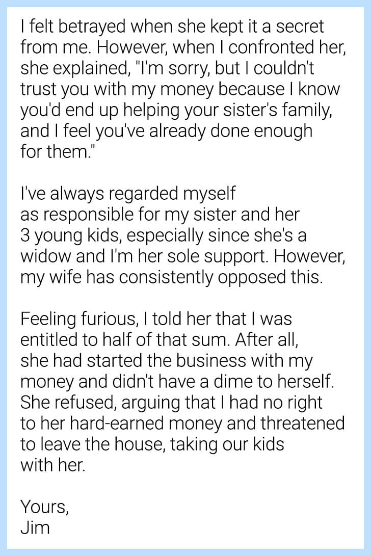 I Found My Wife’s Secret Savings, She Says I’m Not Entitled to «Her» Money