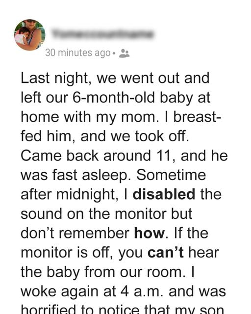 Mom Disables Sound of Baby Monitor at Midnight, Wakes up Hours Later to Check on Her Little Kid