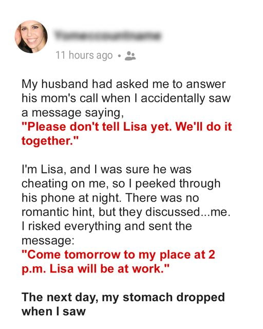 Wife Sees Stranger’s Message About Her on Husband’s Phone, Takes a Risk by Inviting the Sender Over