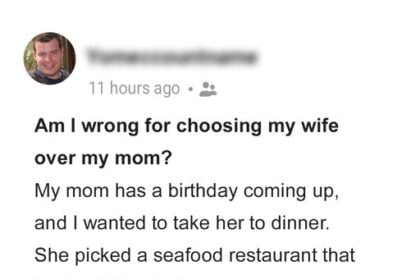 Woman Insists Her Son Leaves His Pregnant Wife at Home for Her Birthday, but He Responds, 'My Wife Comes First'