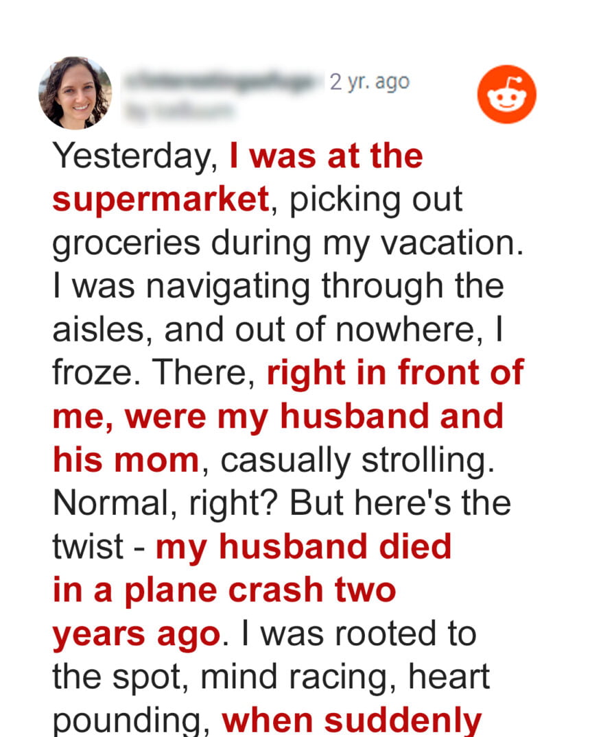 Woman Loses Husband in Plane Crash, Years Later Encounters Him and His Mother by Coincidence in a Store – Story of the Day