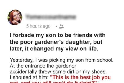 I Forbade My Son from Befriending the Poor School Gardener’s Daughter, but Later It Changed My View on Life