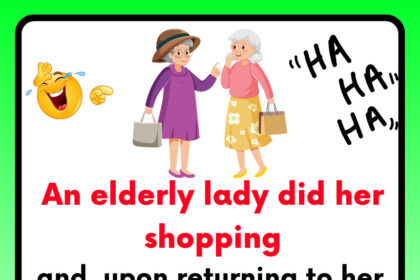 An elderly lady did her shopping