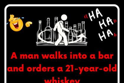 A man walks into a bar and orders a 21-year-old whiskey