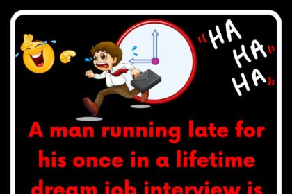 A man running late for his once in a lifetime dream job interview is frantically trying to find a parking spot in a packed lot...