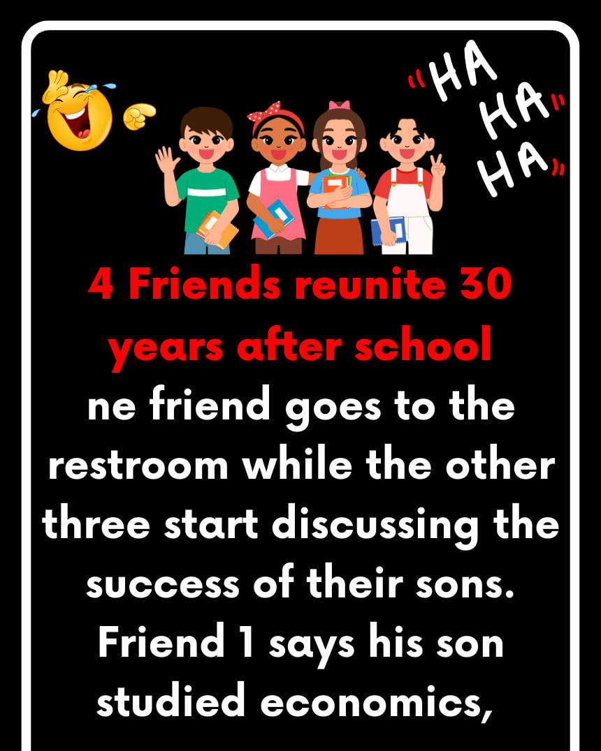 4 Friends reunite 30 years after school