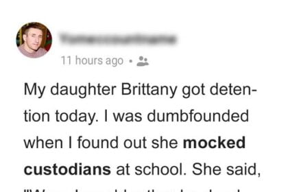 Girl Mocks Custodians Saying She Would Rather Be Dead than Pick Garbage All Day – Her Dad Finds Out