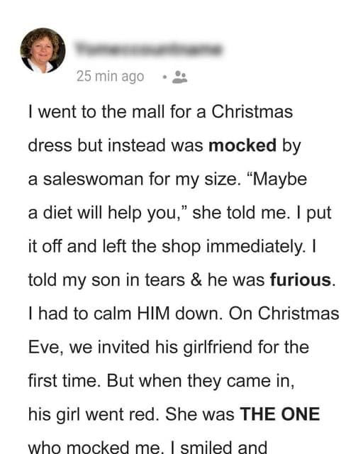 Sales Woman Humiliates Customer About Her Size, Then Meets Her at Boyfriend’s Home for holiday