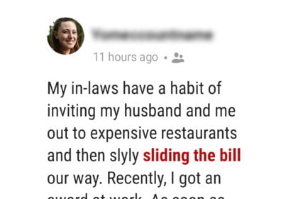 My In-Laws Invited Us to an Expensive Fancy Restaurant, Slid the Bill to My Husband and Me to Pay