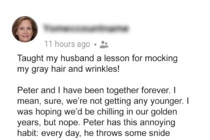 Husband Pokes Fun at Wife’s Wrinkles and Gray Hair until He Sees Her on TV — Story of the Day