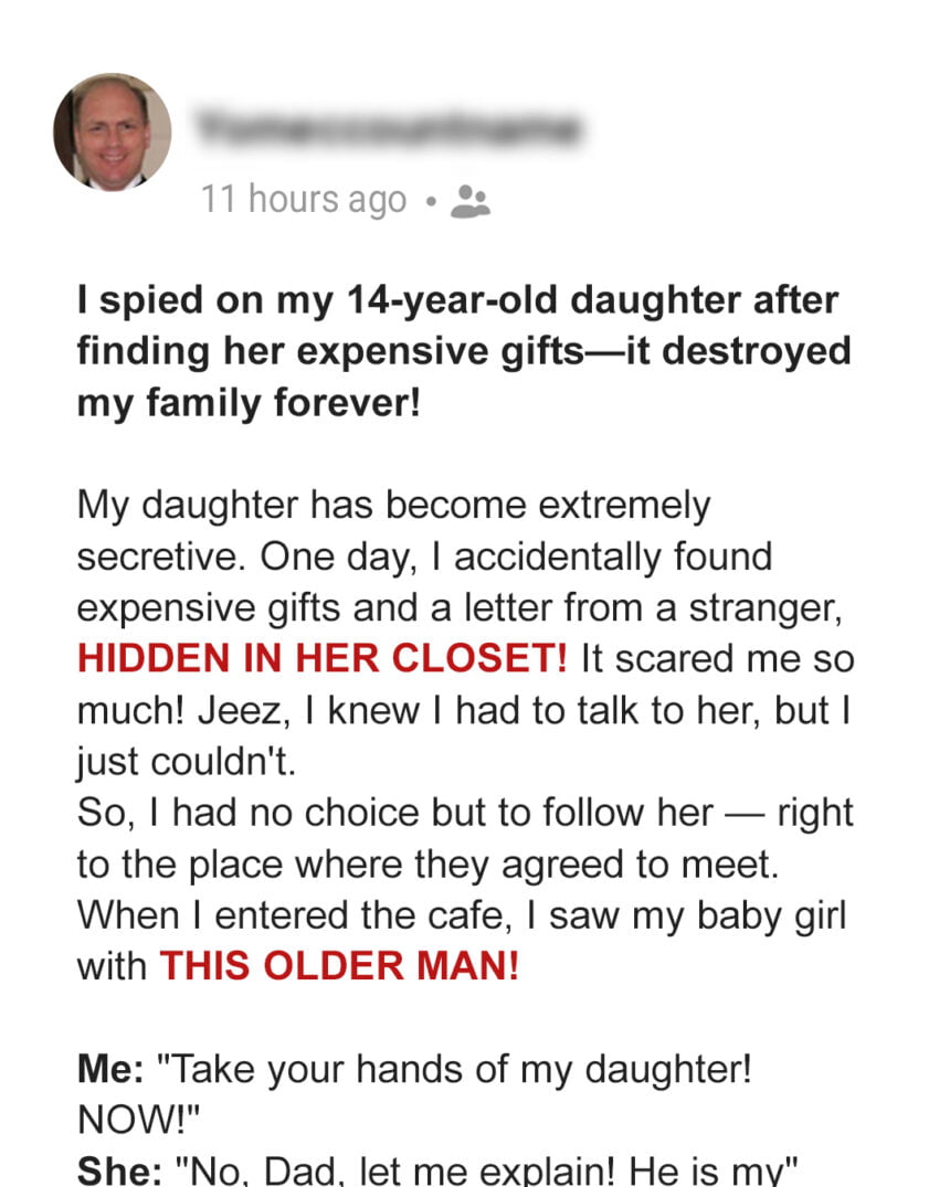 Father Notices His 14-Year-Old Daughter Receives Pricey Gifts from Unknown Man — Story of the Day