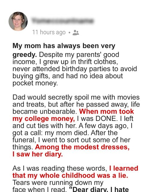 I Found My Late Mother's Diary and It Made Me Regret My Whole Life