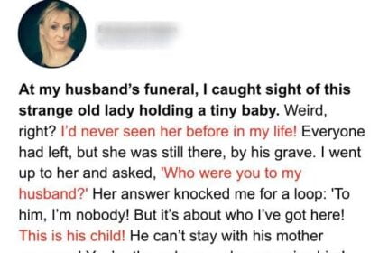 At Husband’s Funeral Wife Meets a Woman with His Baby in Her Arms – Story of the Day