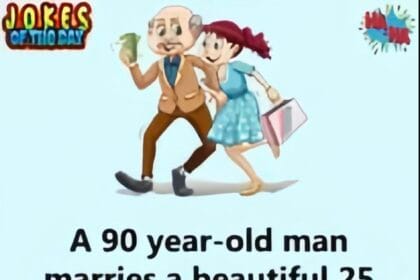 A 90 year-old man marries a beautiful 25 year-old woman..