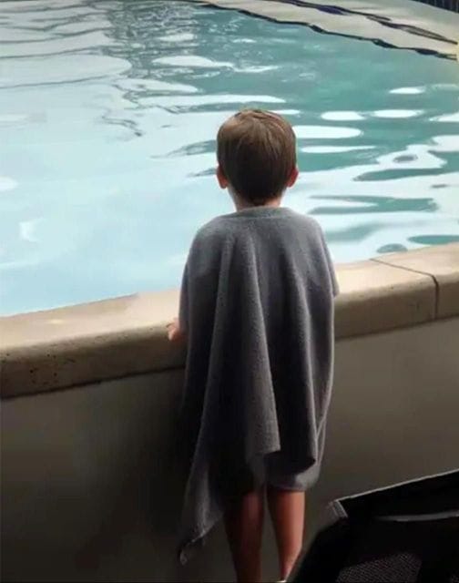 My Neighbor’s Little Son Came to Swim in Our Pool – When He Took off His Shirt and I Saw His Back, I Was Left Speechless…