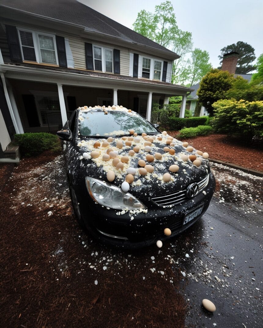 My Neighbor Threw Eggs at My Car Because It Was ‘Blocking the View’ of His Halloween Decorations