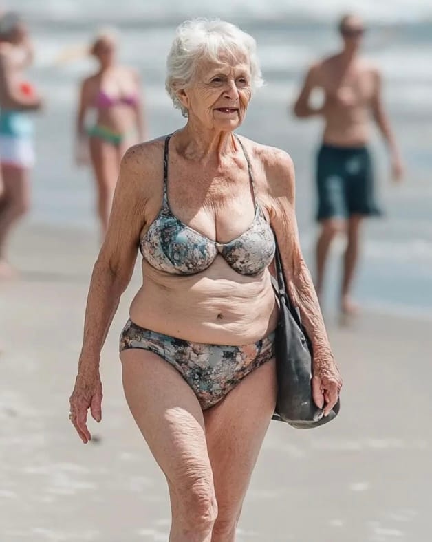 I'M 72, AND I SAW A WOMAN MY AGE IN A SWIMSUIT, SHOWING OFF HER BODY AT THE BEACH. SHOULD SHE BE MORE MODEST AT THIS STAGE OF LIFE?